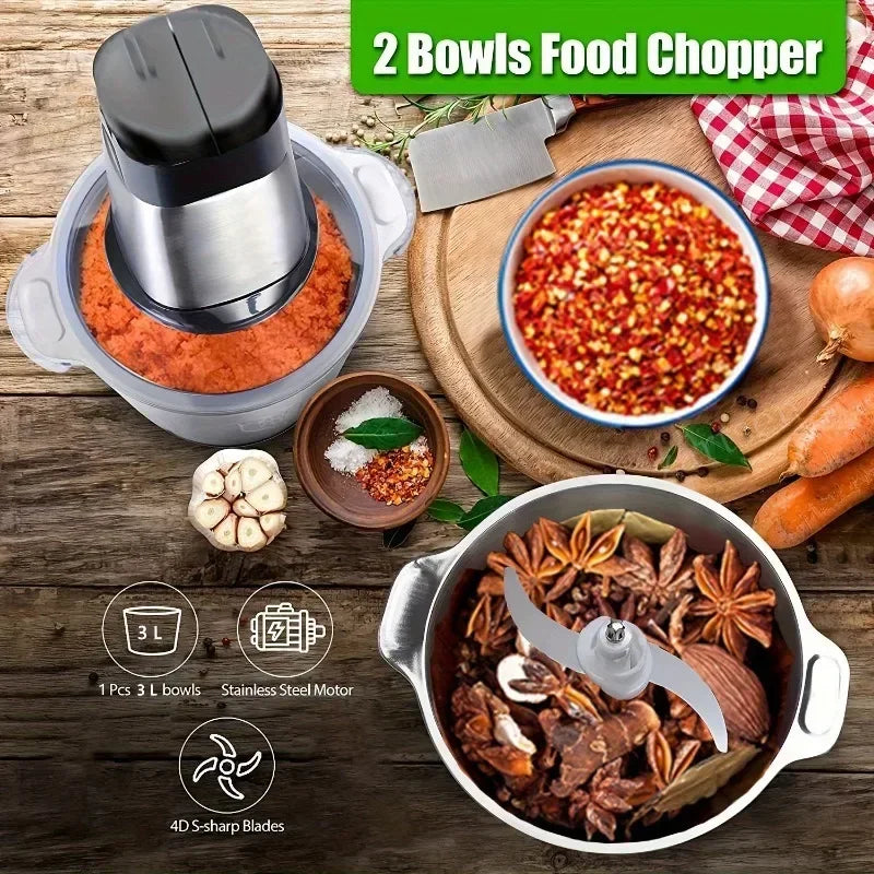 Stainless Steel Push Chopper 2L