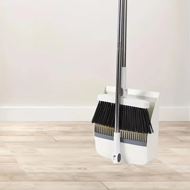 Attachable Broom With Dustpan