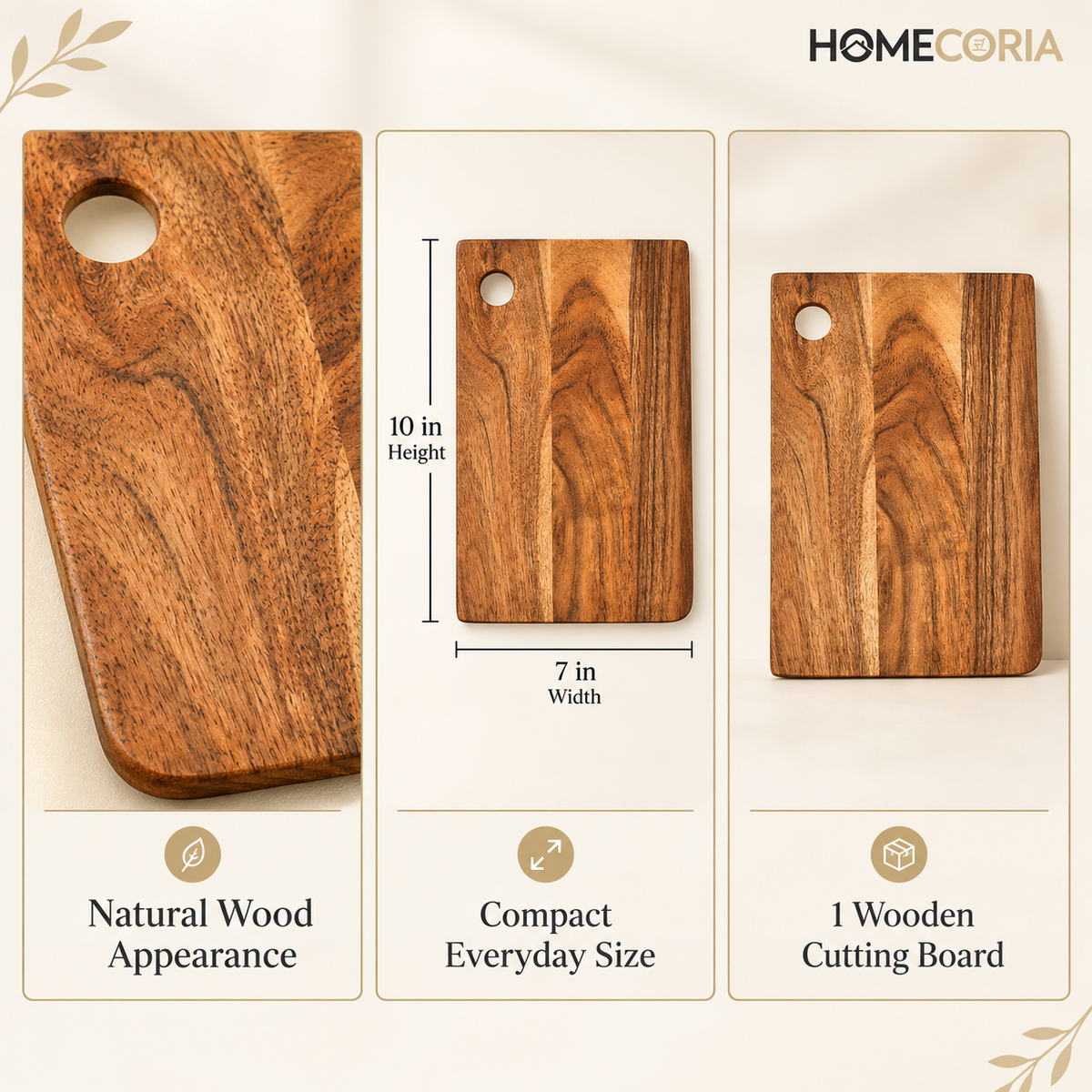 Premium Wooden Chopping Board – Natural Wood Kitchen Cutting Board