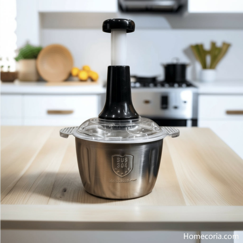 Stainless Steel Push Chopper 2L