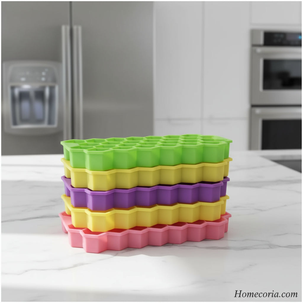 Honeycomb Ice cube tray with lid
