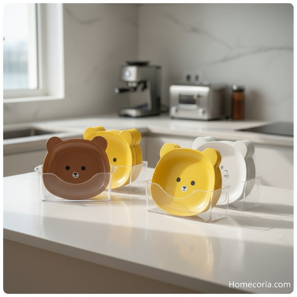8pcs Bear Plate Set
