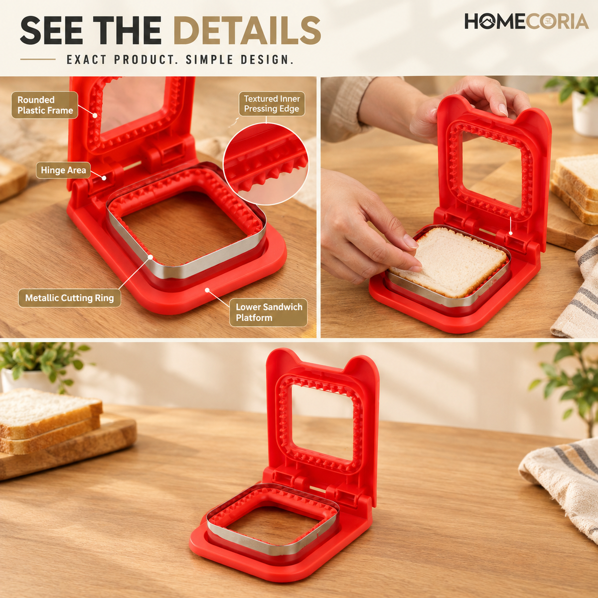 Sandwich Cutter & Sealer – Bread Pocket Maker & Sandwich Press Mold
