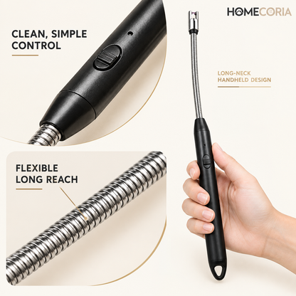 Long Reach Candle & Gas Stove Lighter – Flexible Neck Utility Igniter