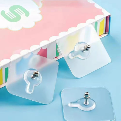 Nail-Free Screw Sticker Hooks – Heavy-Duty Traceless Wall Mount Patches (5Pcs)