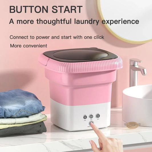 Foldable Electric Mini Washing Machine With Dryer Option