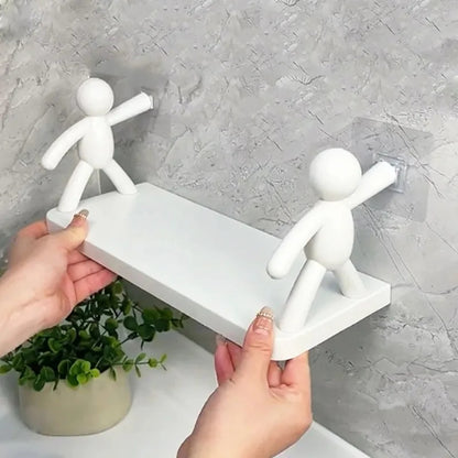 Self-adhesive Wall-Mounted Character Shelf