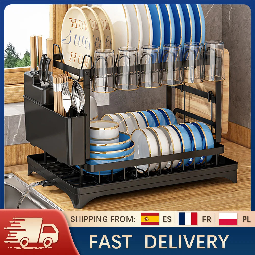 2 Layer Metal Dish Rack