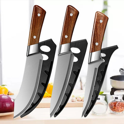 1 Pc Stainless Steel Kitchen Knife with Protective Cover | Sharp, Durable & Safe