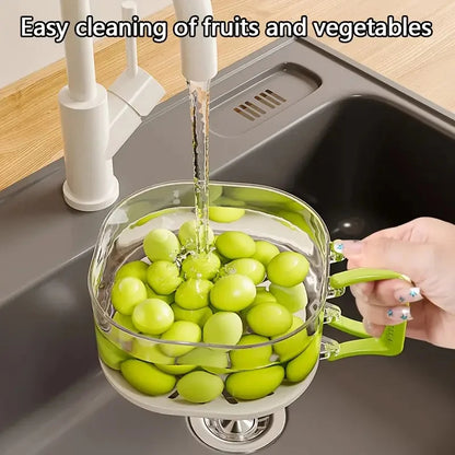 2-in-1 Double Layer Drain Basket Fruit Drainer