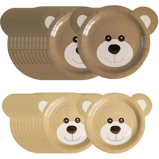 8pcs Bear Plate Set