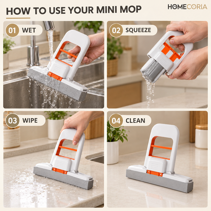 Handheld Floor Cleaning Brush – Compact Squeeze Cleaning Tool with Horizontal Cleaning Head