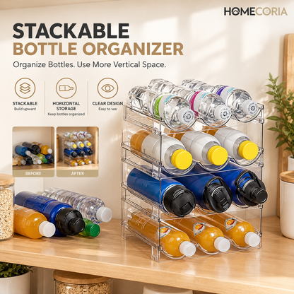 Stackable Drink Organizer – 2-Tier Beverage Can & Bottle Storage Rack