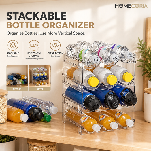 Stackable Drink Organizer – 2-Tier Beverage Can & Bottle Storage Rack
