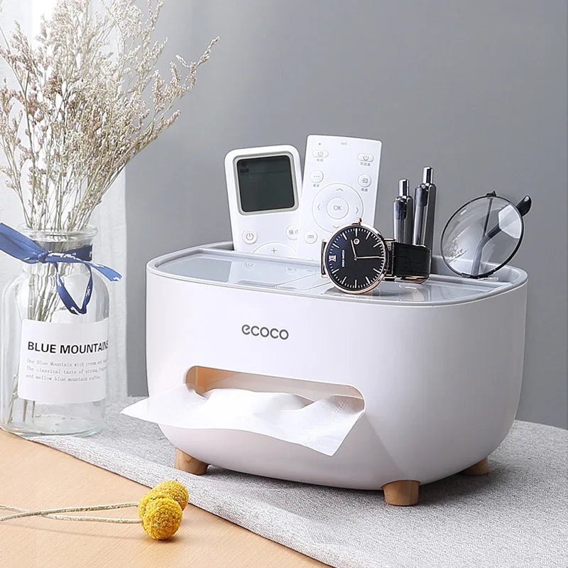 Ecoco Multifunctional Miscellaneous Storage Tissue Box, Office & Home Furnishings