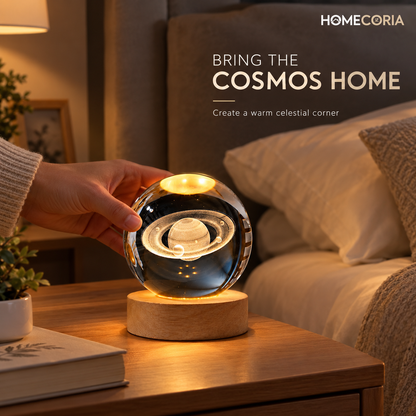 Celestial Crystal Planet Lamp – Premium LED Night Light