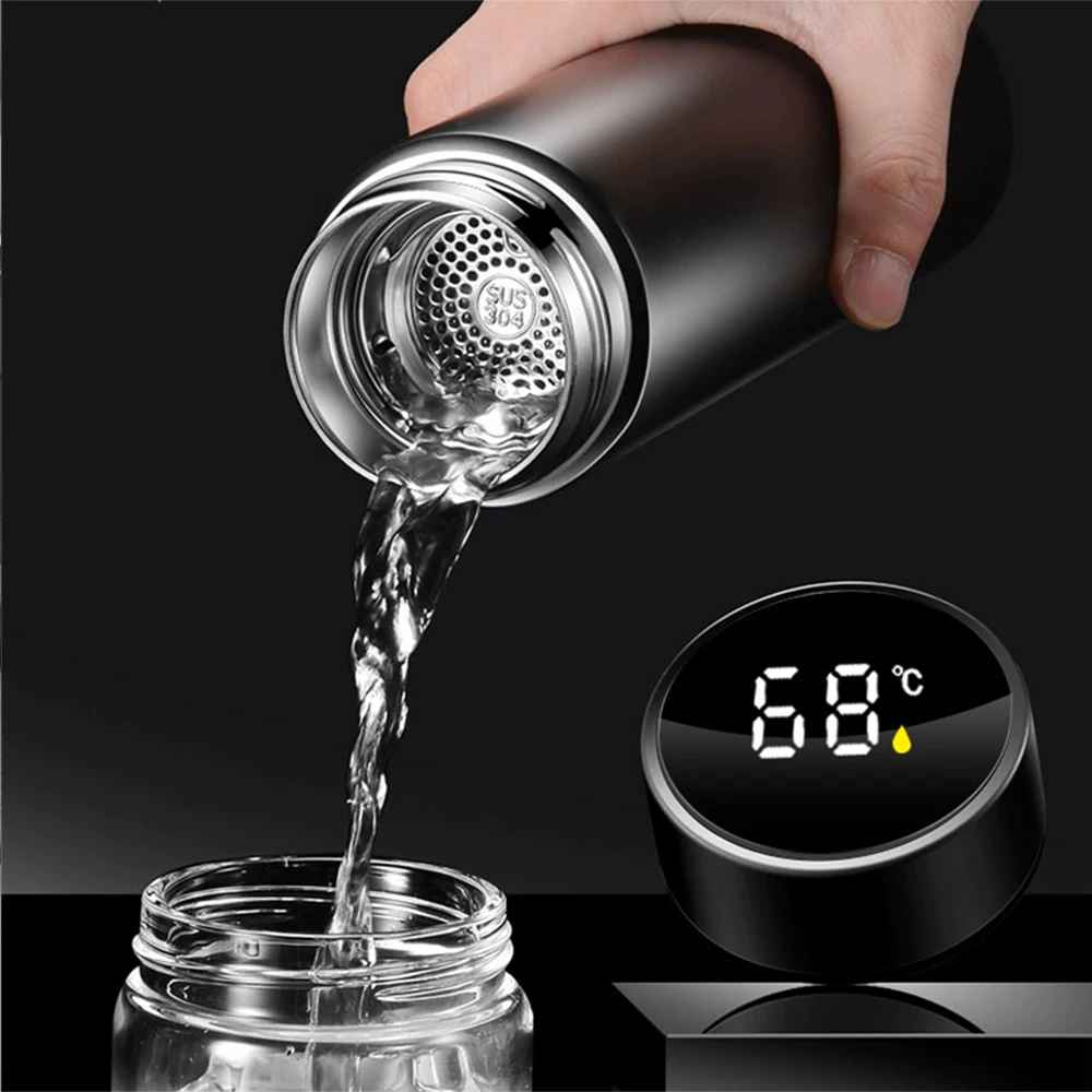 Smart LED Temperature Display Water Bottle – 500ml