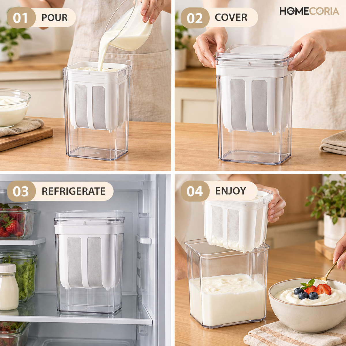 Yogurt Filter – Homemade Yogurt &amp; Cheese Strainer