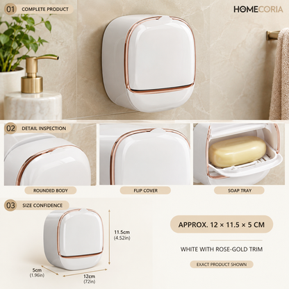 Wall-Mounted Soap Holder – Space Saving Bathroom Organizer