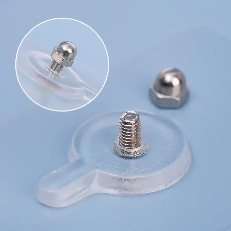 Nail-Free Screw Sticker Hooks – Heavy-Duty Traceless Wall Mount Patches (5Pcs)