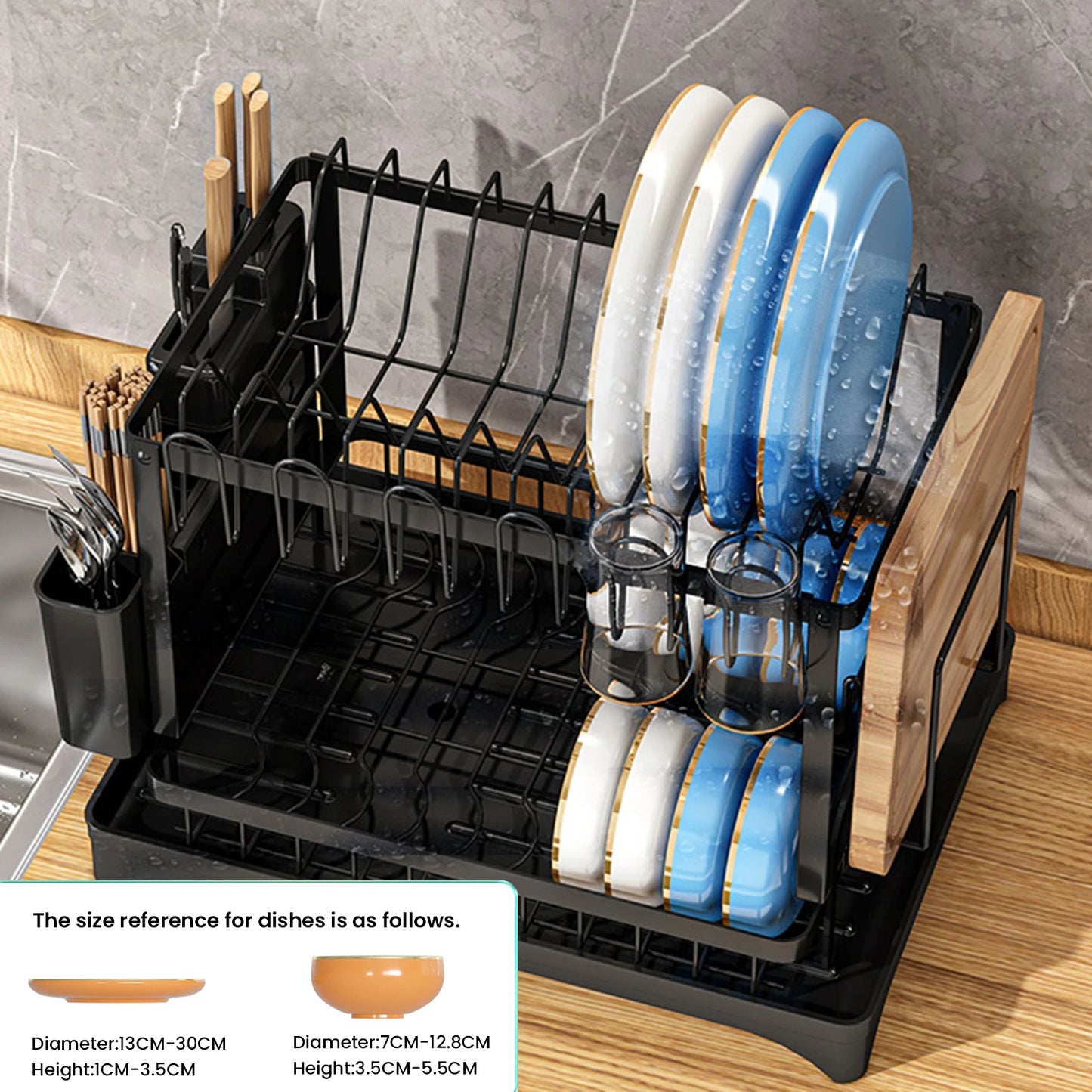 2 Layer Metal Dish Rack