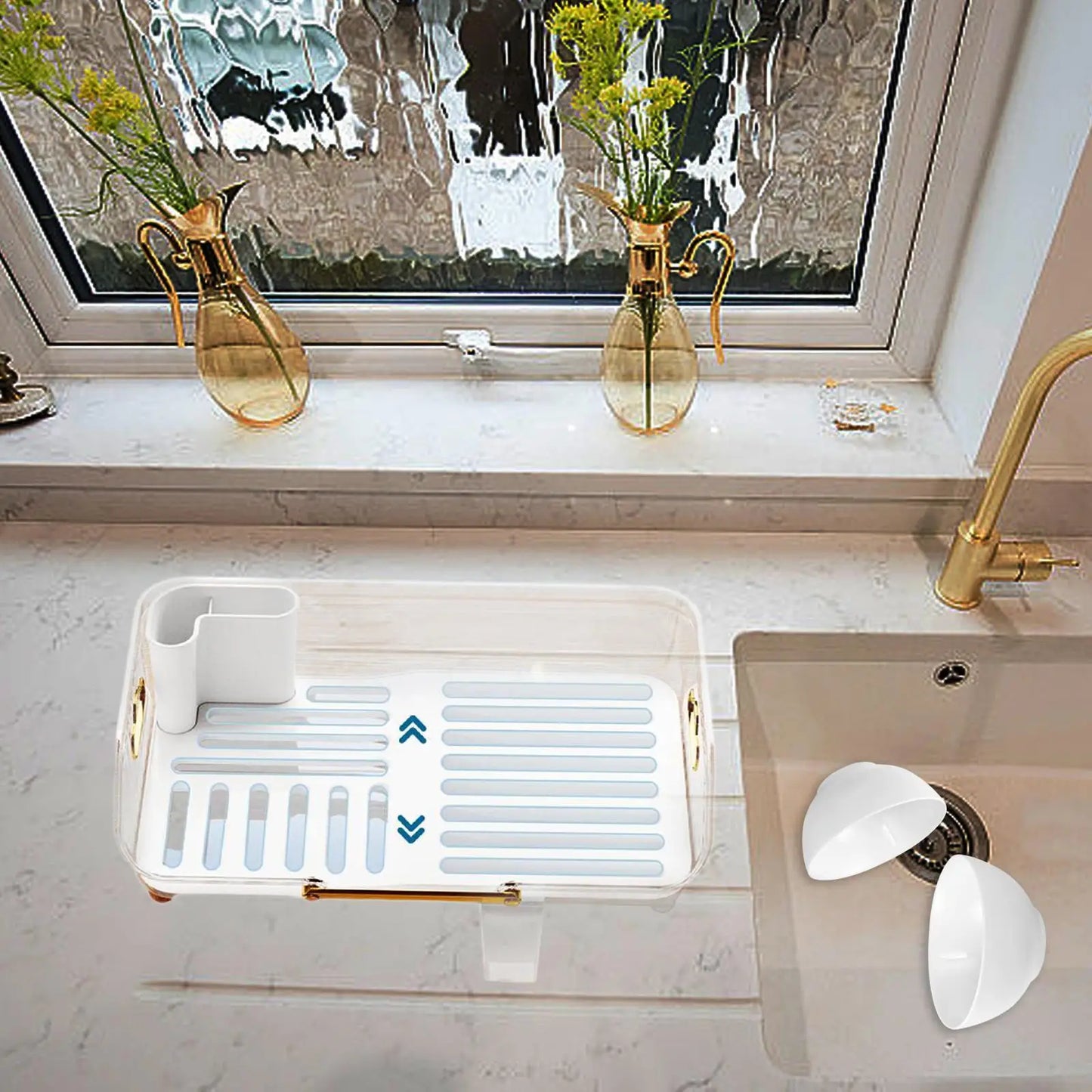 Acrylic Luxury Dish Drain Rack