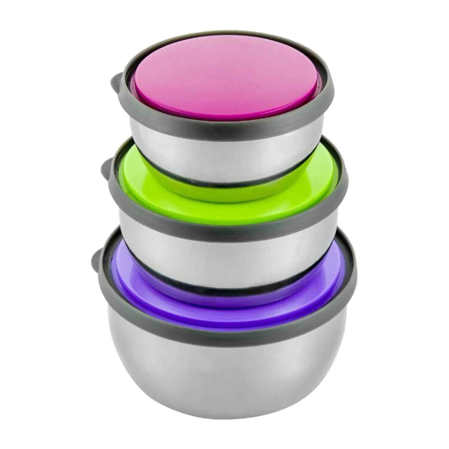 Stainless Steel Preserve Bowls (3 Pcs)