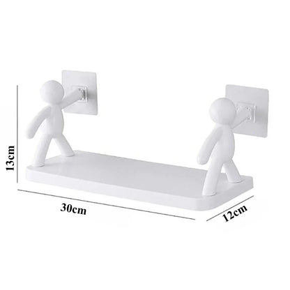 Self-adhesive Wall-Mounted Character Shelf