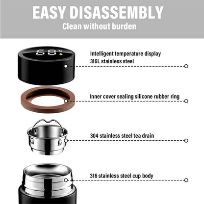 Smart LED Temperature Display Water Bottle – 500ml