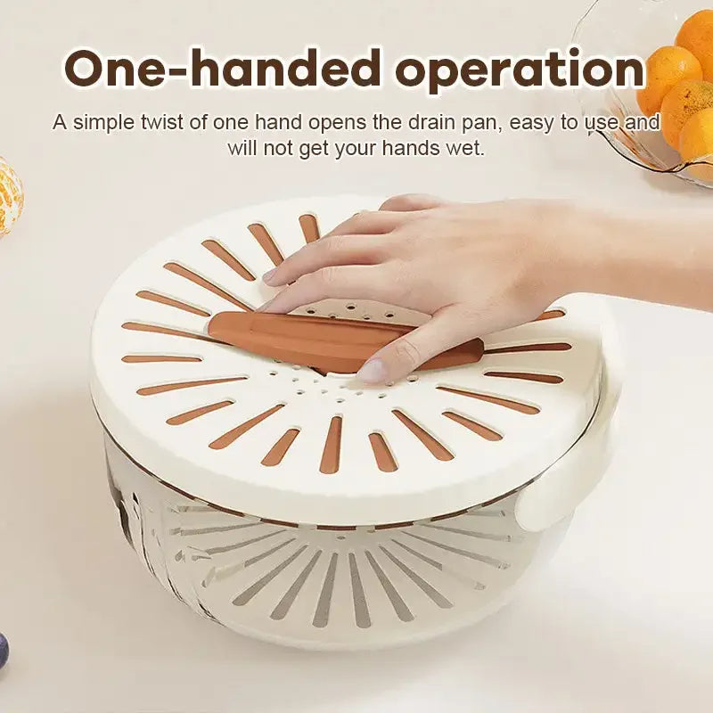 2 in 1 Drain Basket Storage Box Multifunctional Vegetable and Fruit
