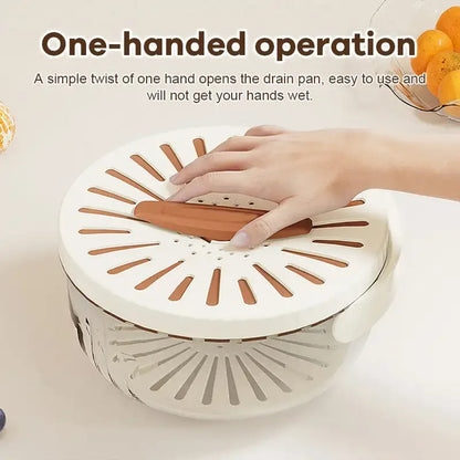 2 in 1 Drain Basket Storage Box Multifunctional Vegetable and Fruit