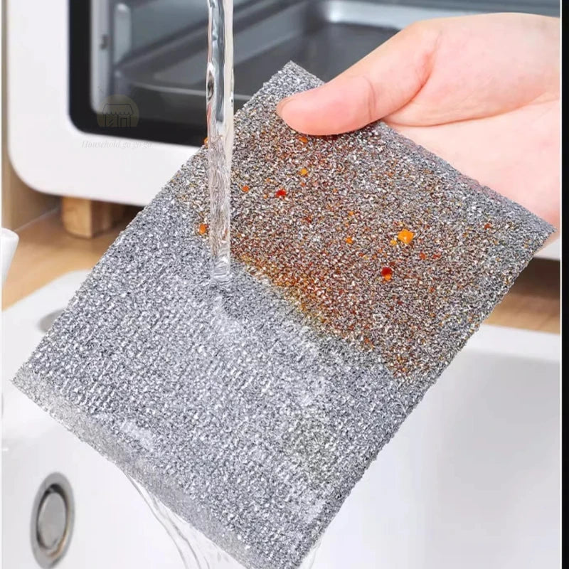 5-Pack Double-Sided Wire Cloth Dish Cleaning Set