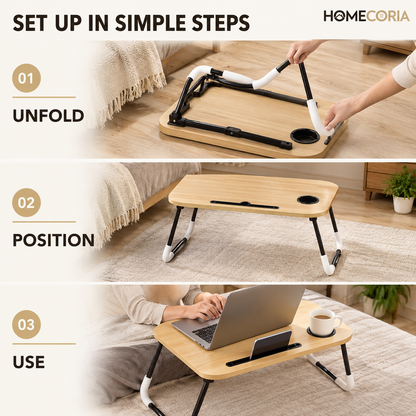 Foldable Laptop & Bed Table – Portable Folding Table