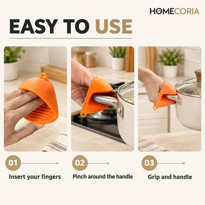 Silicone Mini Oven Mitt & Pot Handle Holder – Heat Resistant Kitchen Grip