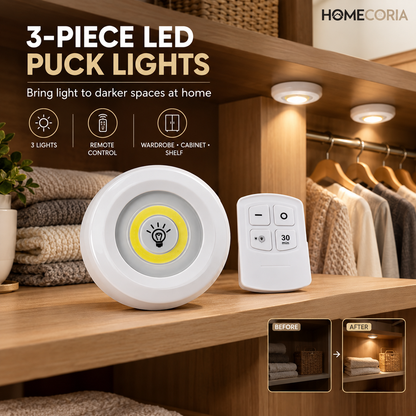 Rechargeable LED Cabinet Lights with Remote Control – Wireless Stick-On Lights