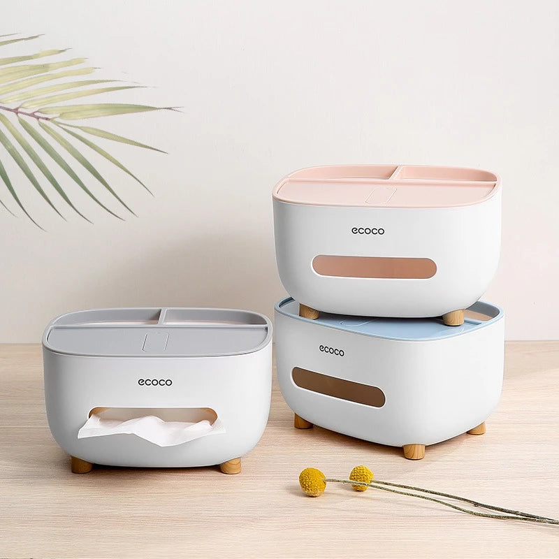 Ecoco Multifunctional Miscellaneous Storage Tissue Box, Office & Home Furnishings