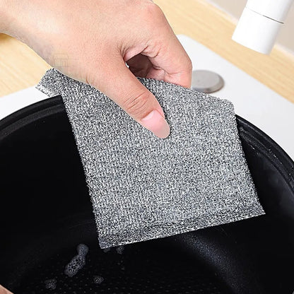 5-Pack Double-Sided Wire Cloth Dish Cleaning Set
