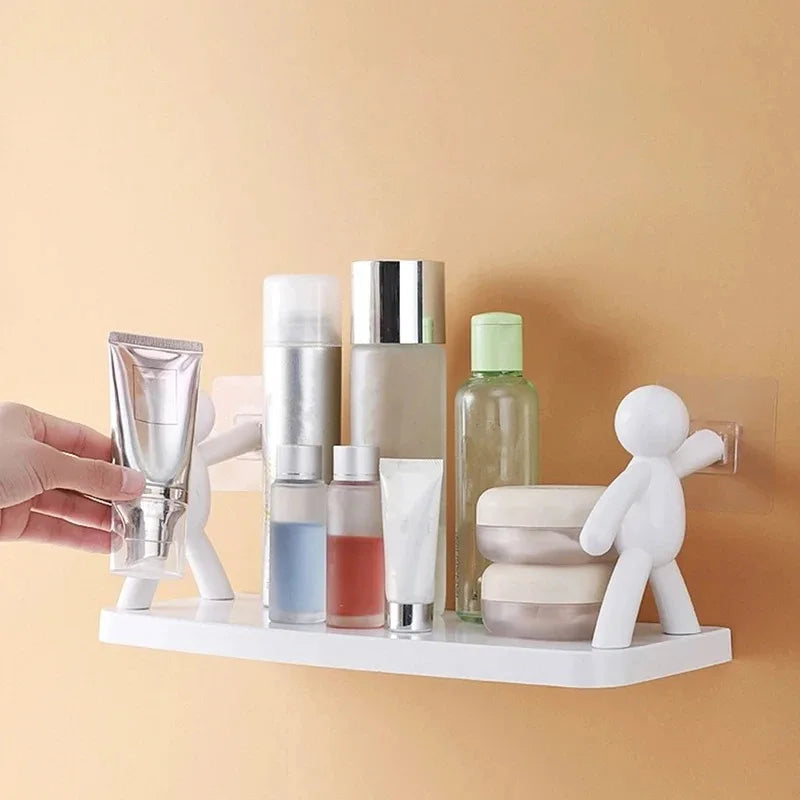 Self-adhesive Wall-Mounted Character Shelf