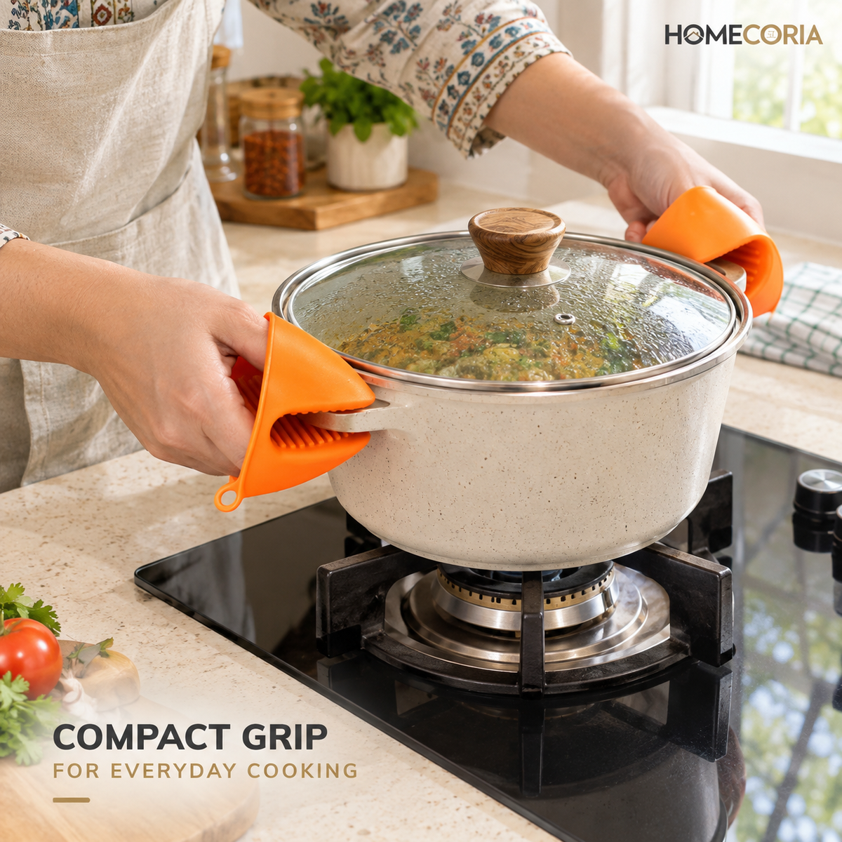 Silicone Mini Oven Mitt & Pot Handle Holder – Heat Resistant Kitchen Grip