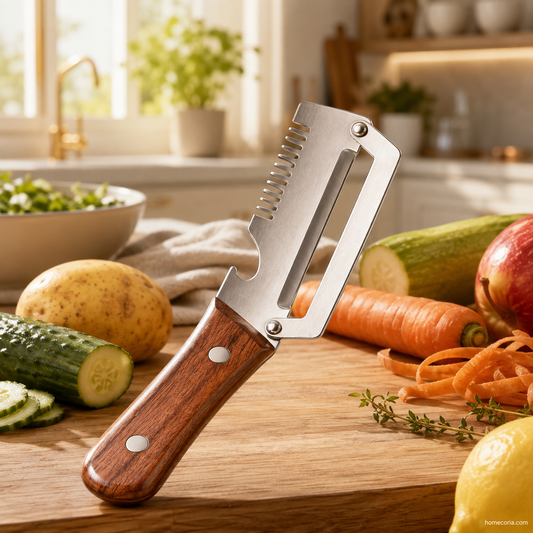 2-in-1 Stainless Steel Vegetable Peeler with Integrated Bottle Opener
