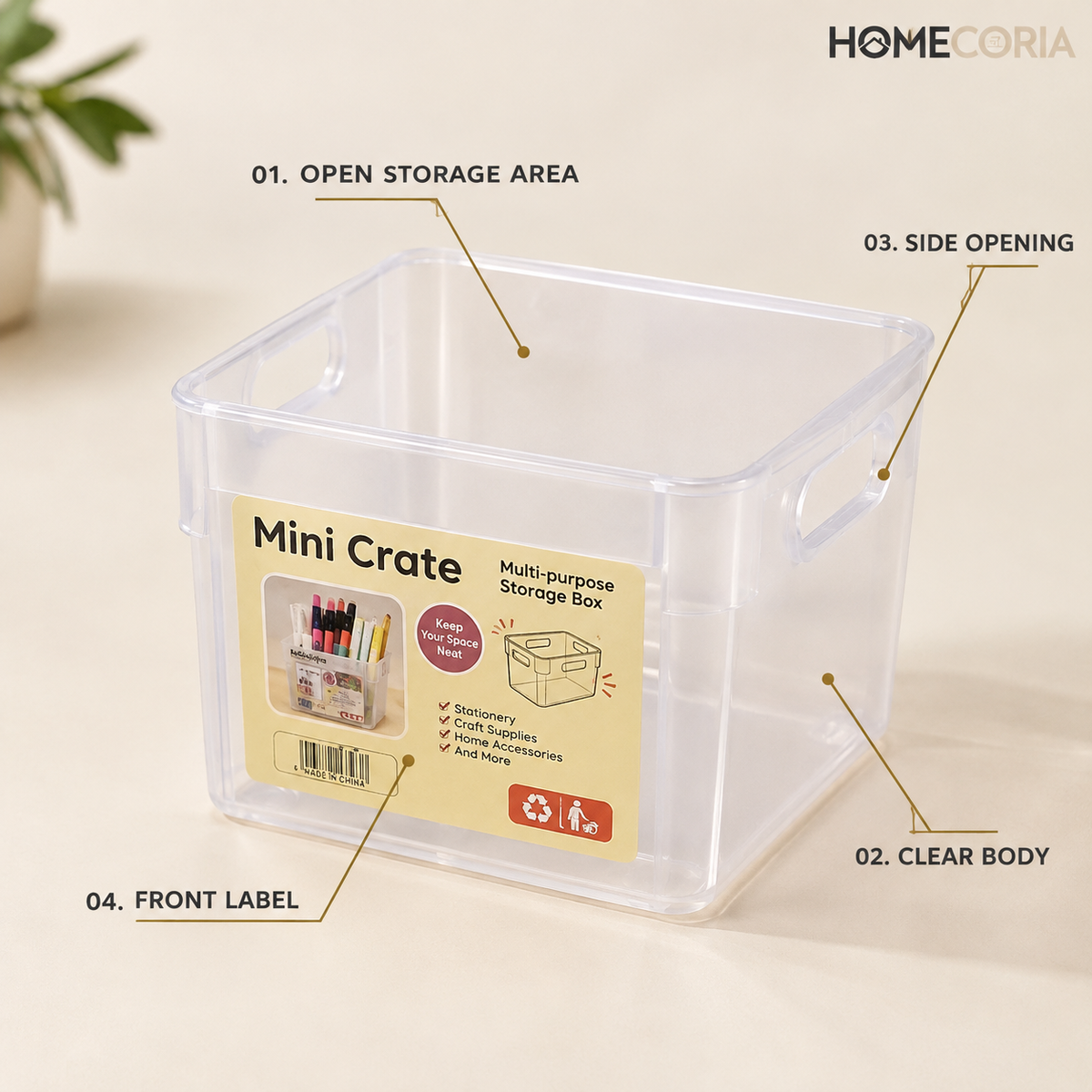 Mini Storage Crate – Small Things Organizer for Home & Office