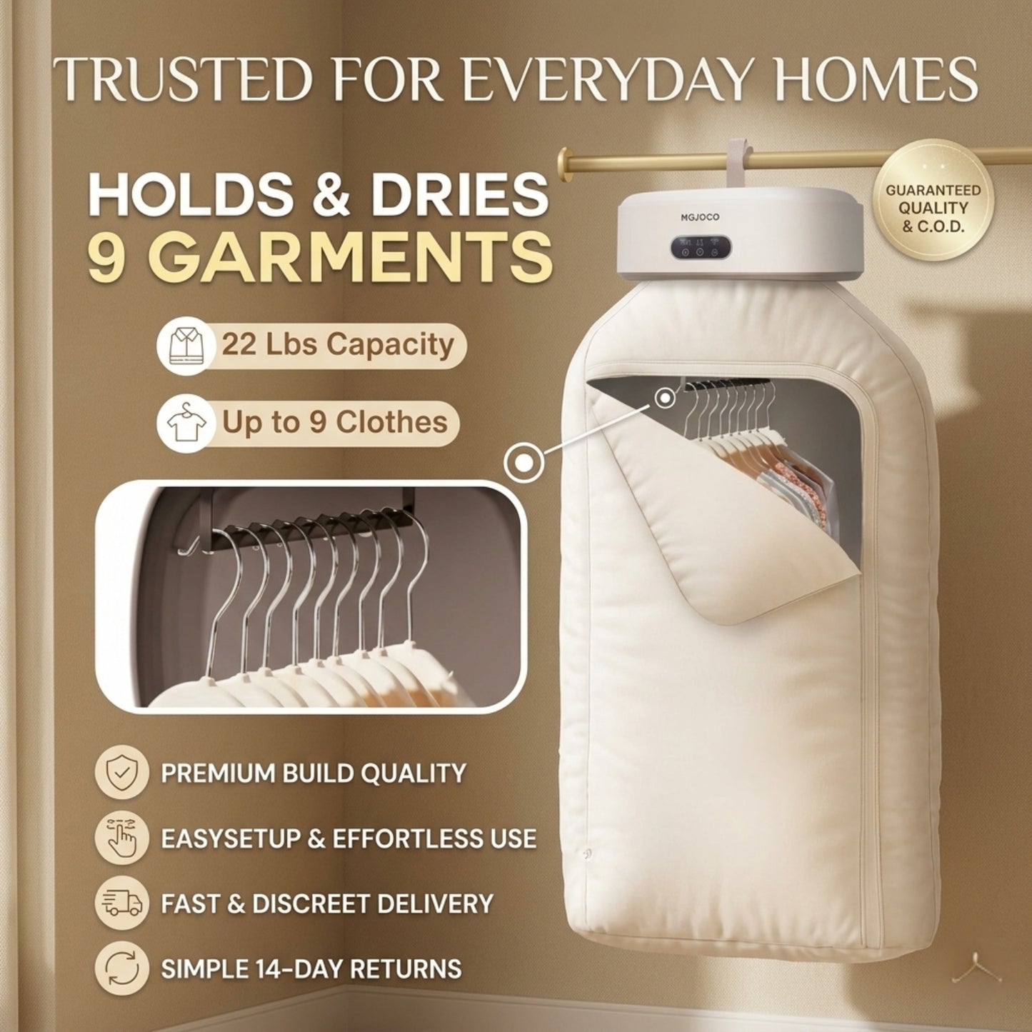 Portable Clothes Dryer with Fast Drying Technology and UV Cleansing