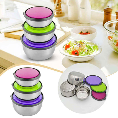 Stainless Steel Preserve Bowls (3 Pcs)