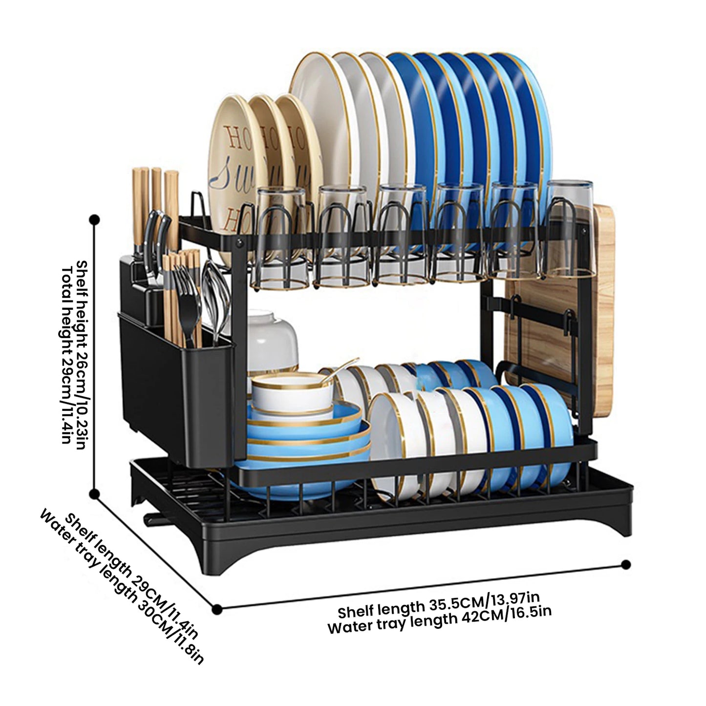 2 Layer Metal Dish Rack