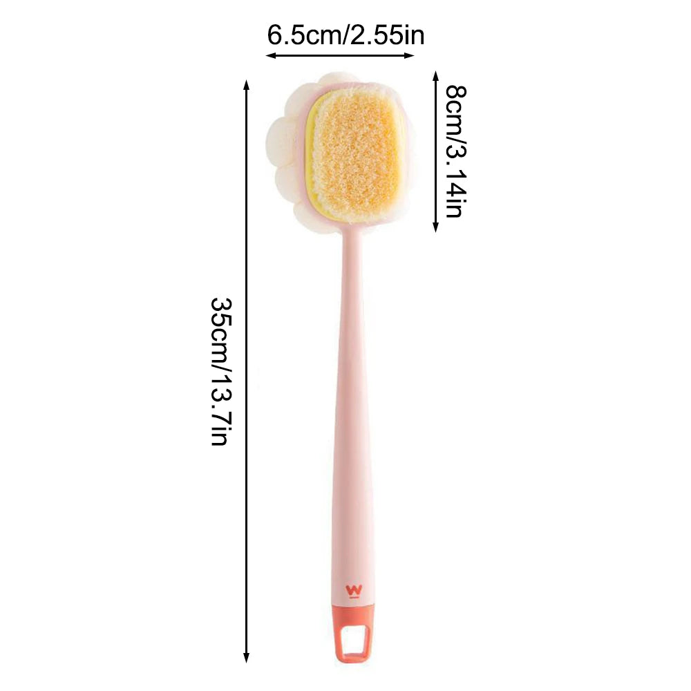 2-in-1 Double-Sided Long Handle Bath Brush