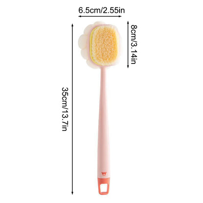 2-in-1 Double-Sided Long Handle Bath Brush