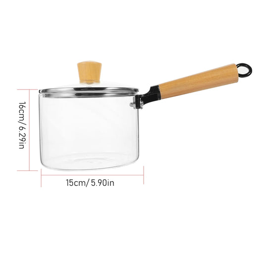 Single handle milk pot glass material