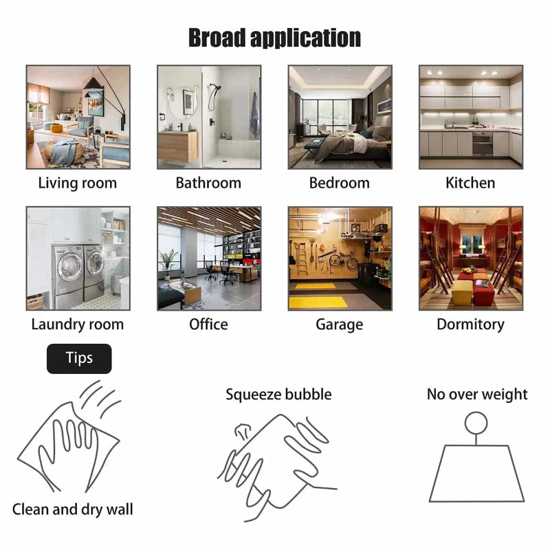 Nail-Free Screw Sticker Hooks – Heavy-Duty Traceless Wall Mount Patches (5Pcs)