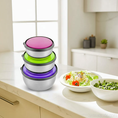 Stainless Steel Preserve Bowls (3 Pcs)