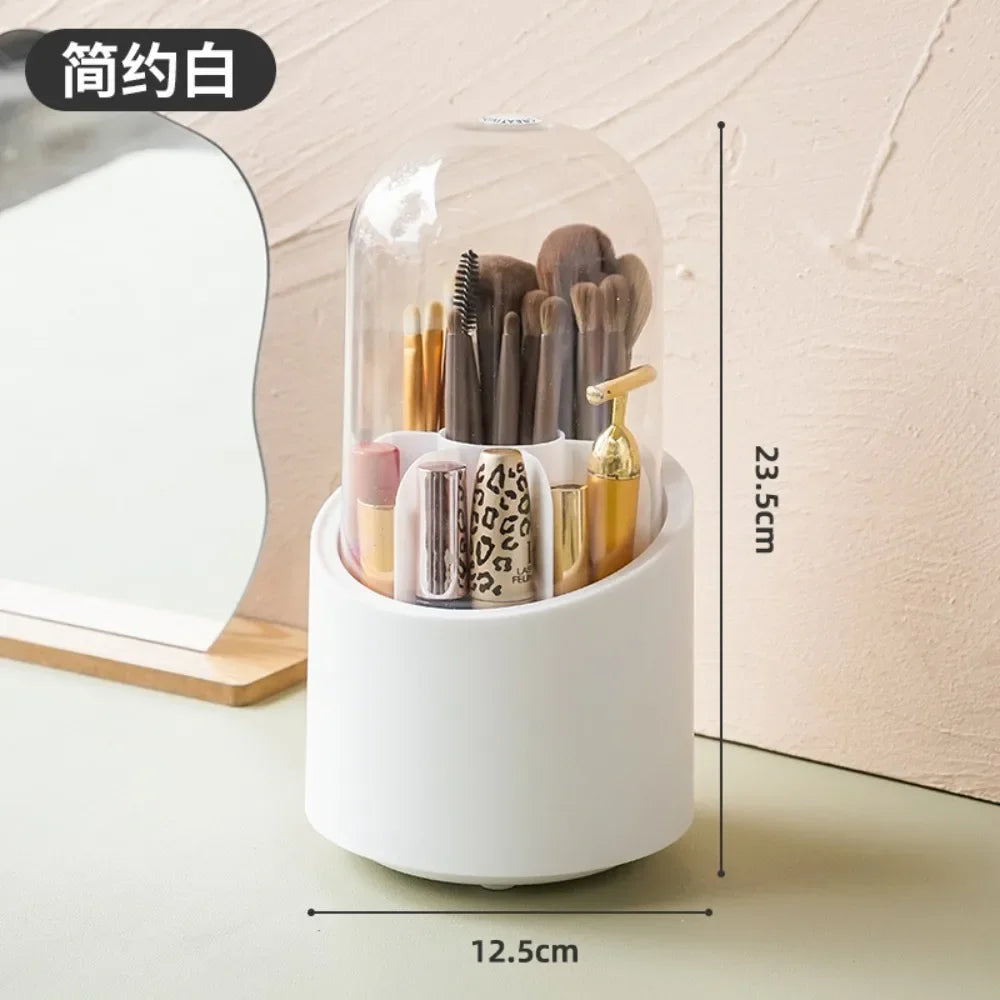 360° Rotating Makeup Brush & Cosmetic Organizer